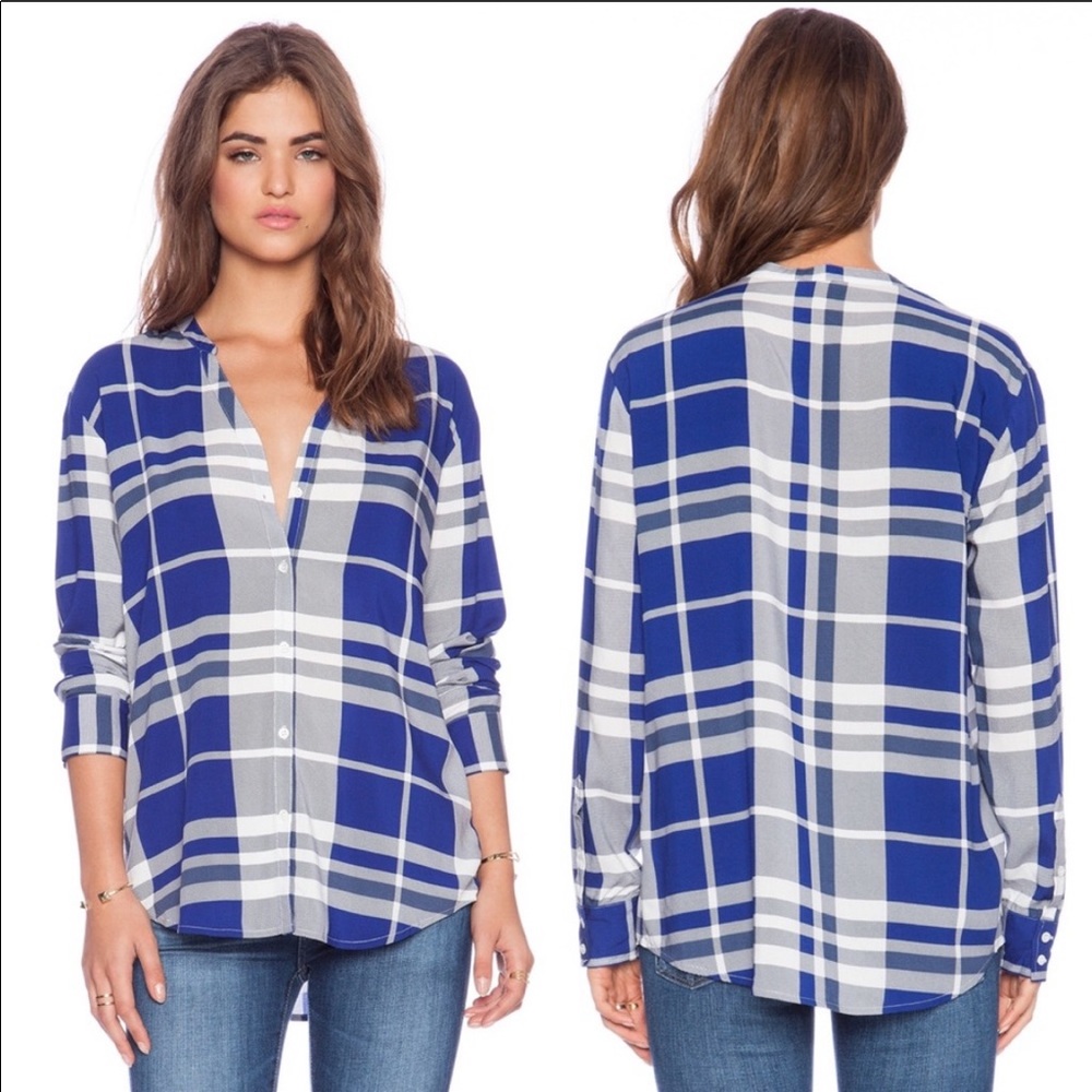 Soft Joie Dane Plaid Blouse